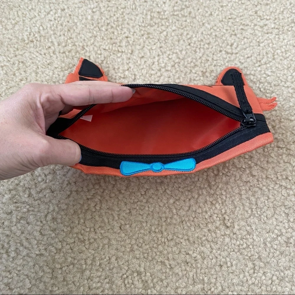 Old Navy 5.5” x 8.5” Orange Fox Zip up Pencil Pouch